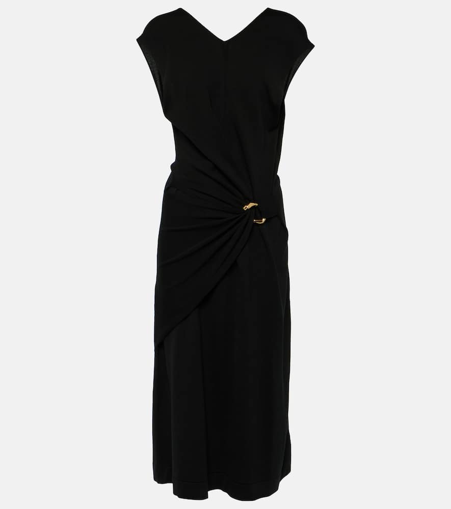 Virgin wool midi dress