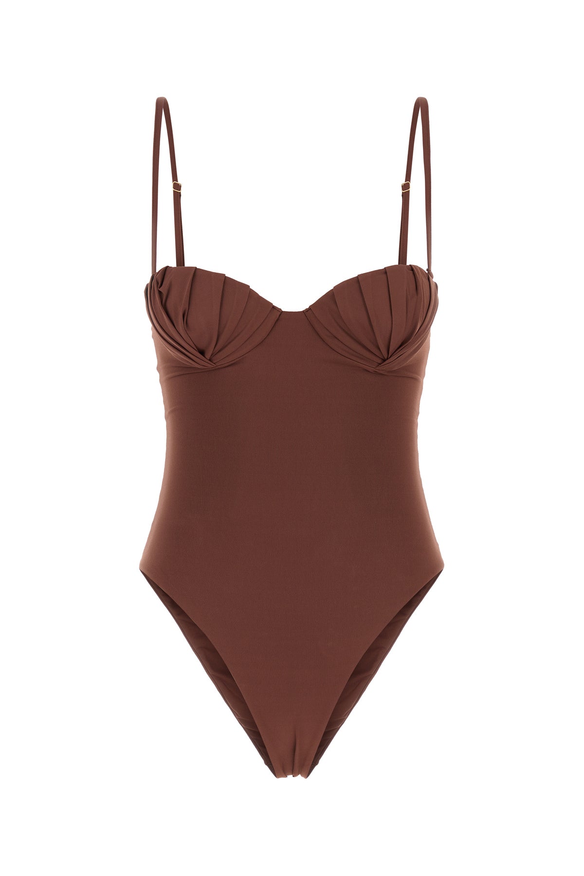 AMOTEA Brown stretch nylon Serena swimsuit
