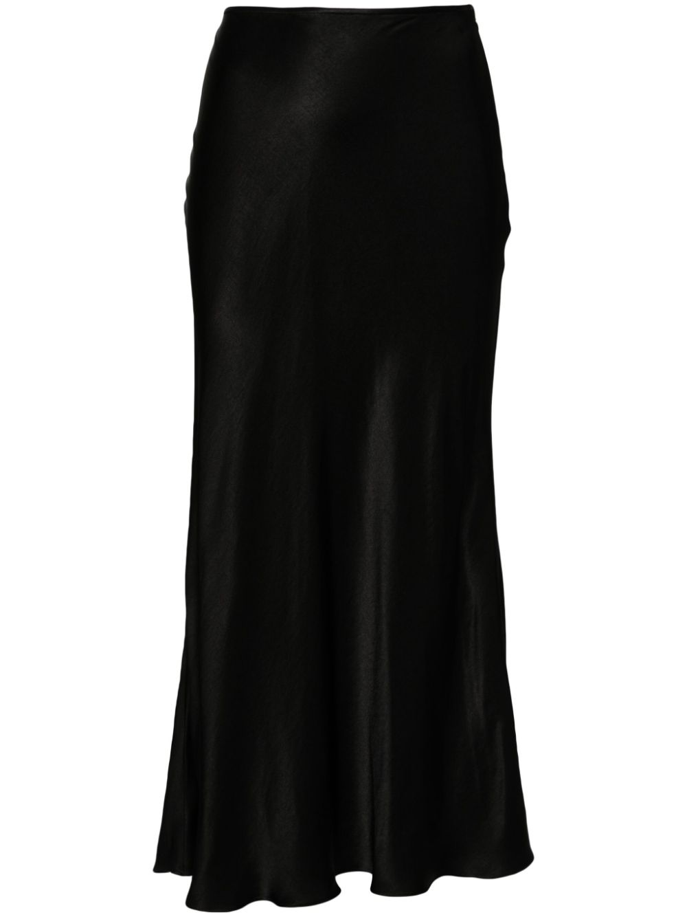 High-waist flared mid-length skirt - Neutrals