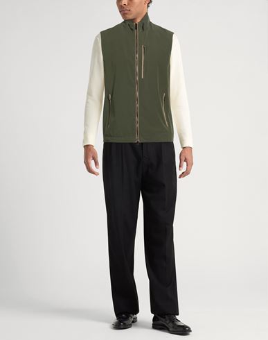 Man Vest Military green Size M Polyester, Elastane