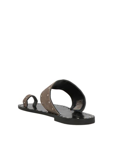 Woman Thong sandal Charcoal Size 5 Leather
