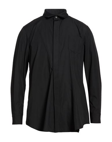 Man Shirt Black Size 1 Polyester, Cotton