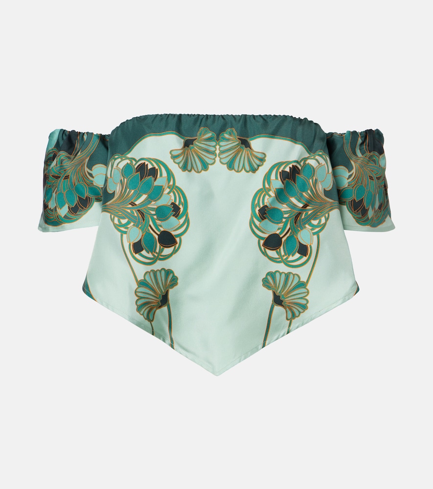 Sand Dollar printed silk top