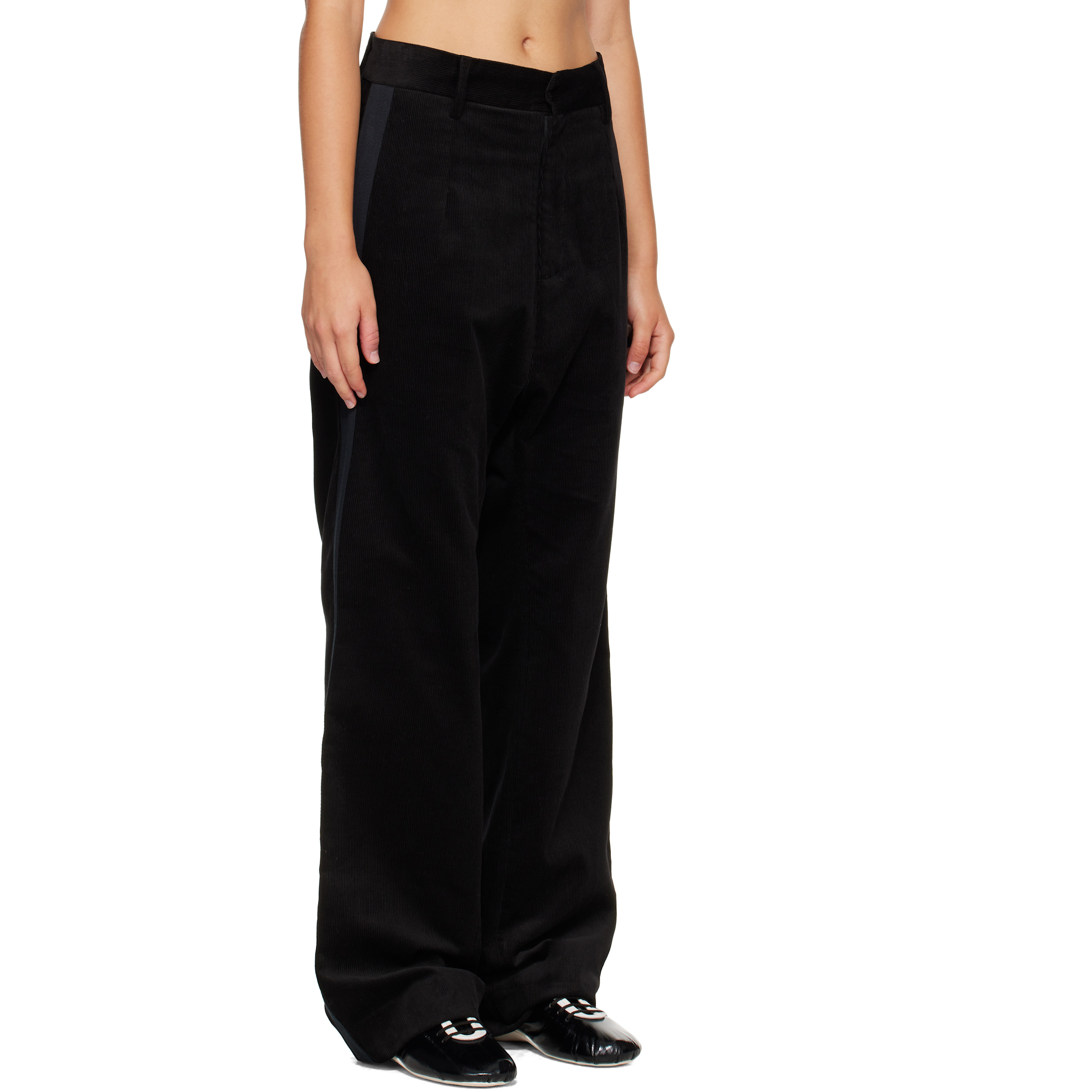 Black Cord Tux Trousers
