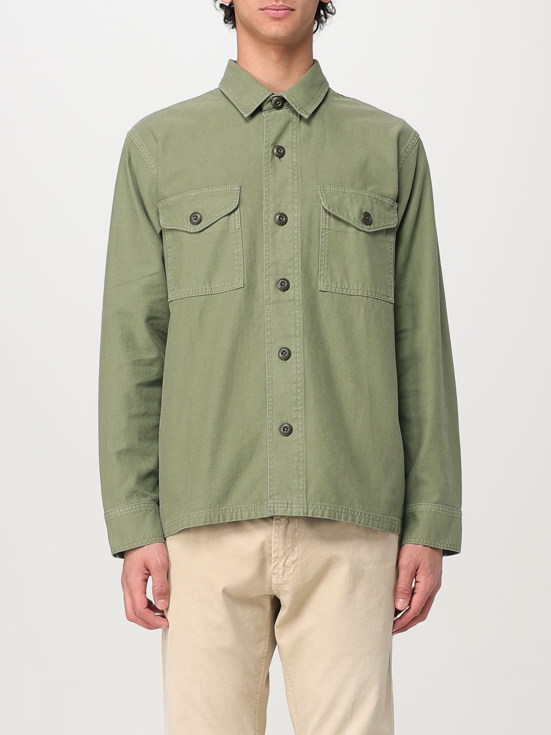 -Overshirt In Cotone-Uomo