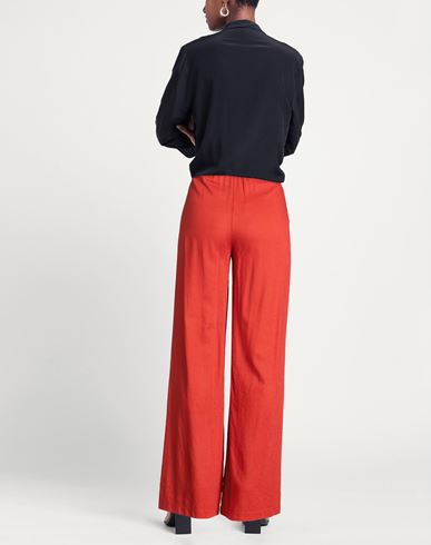 Woman Pants Brick Size XS Linen, Viscose