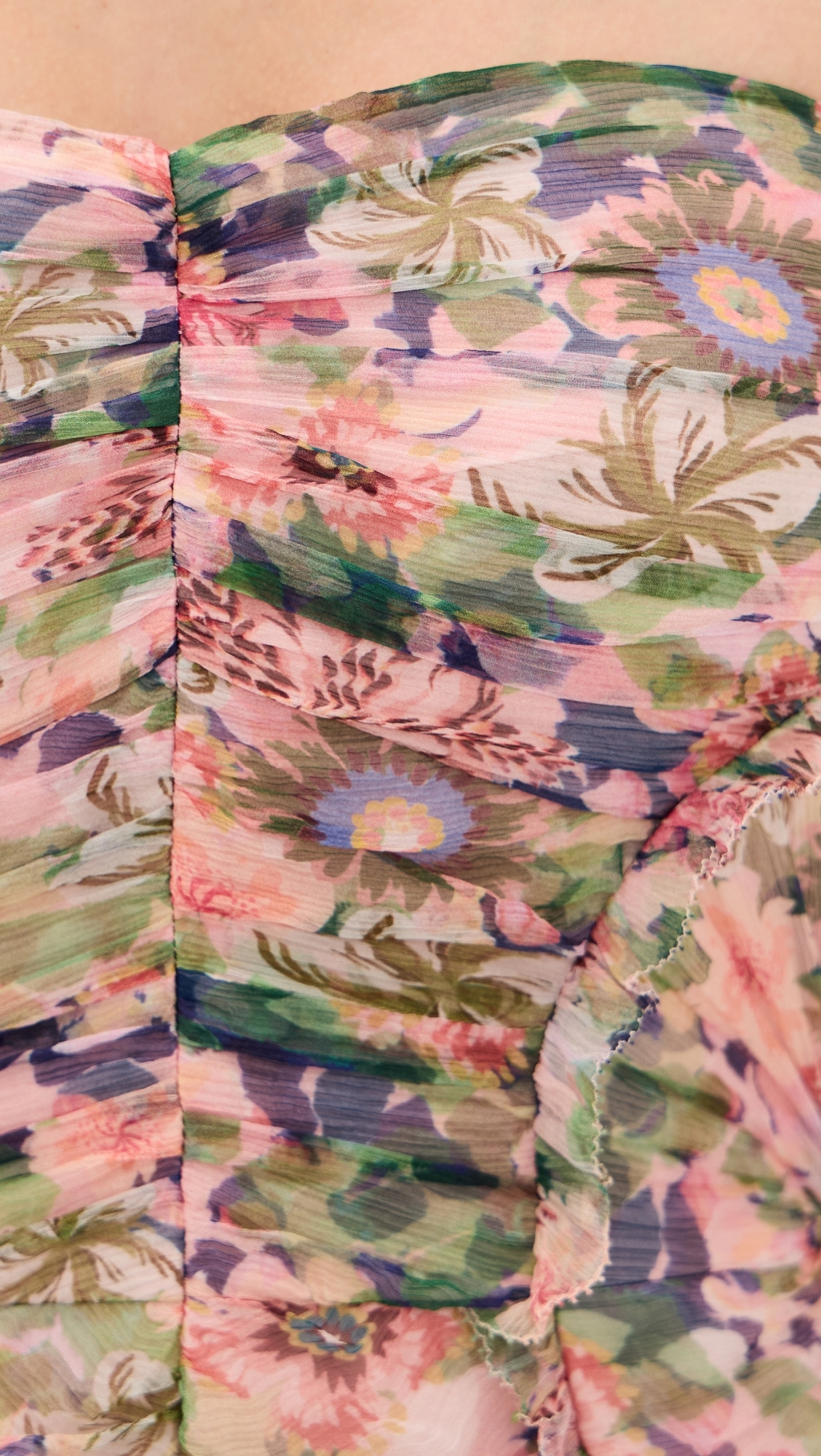 Kristie Silk Maxi Dress Rosette Meadow