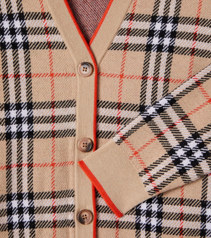 Burberry Check wool cardigan