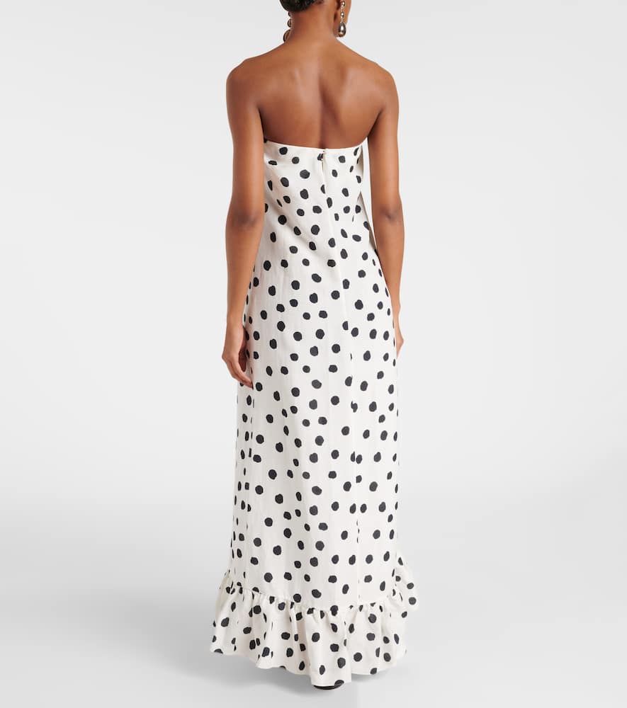 Polka-dot bustier dress