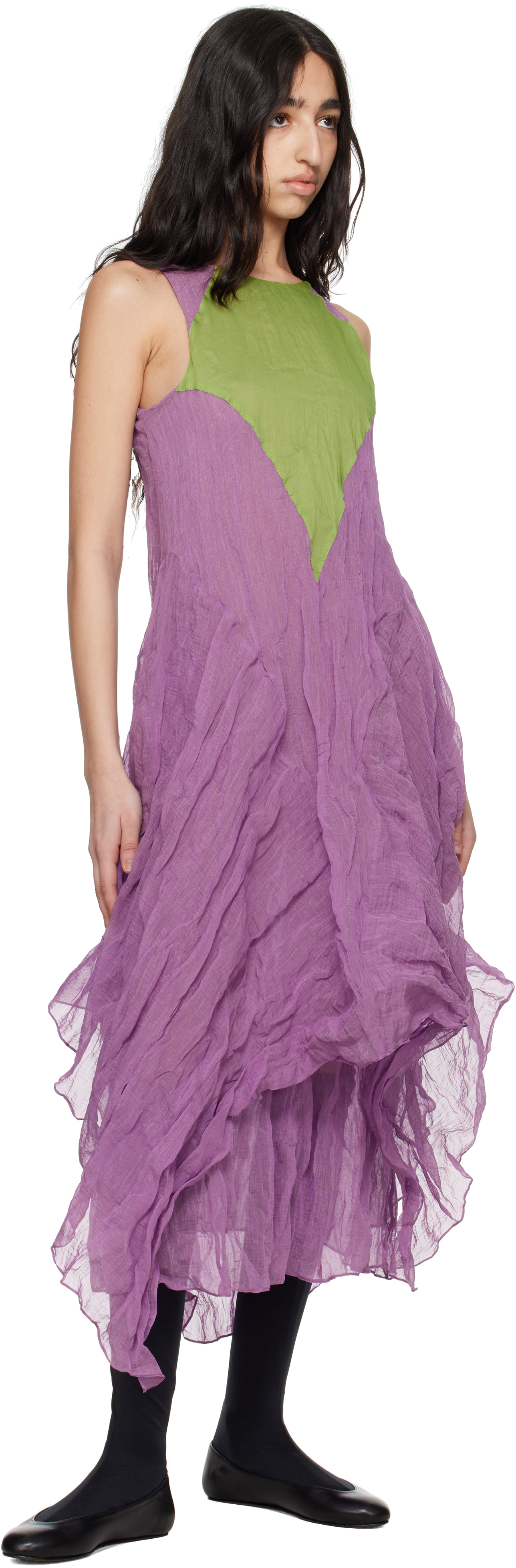 Kiko Kostadinov Black Proxima Long Black Ballerina Flats