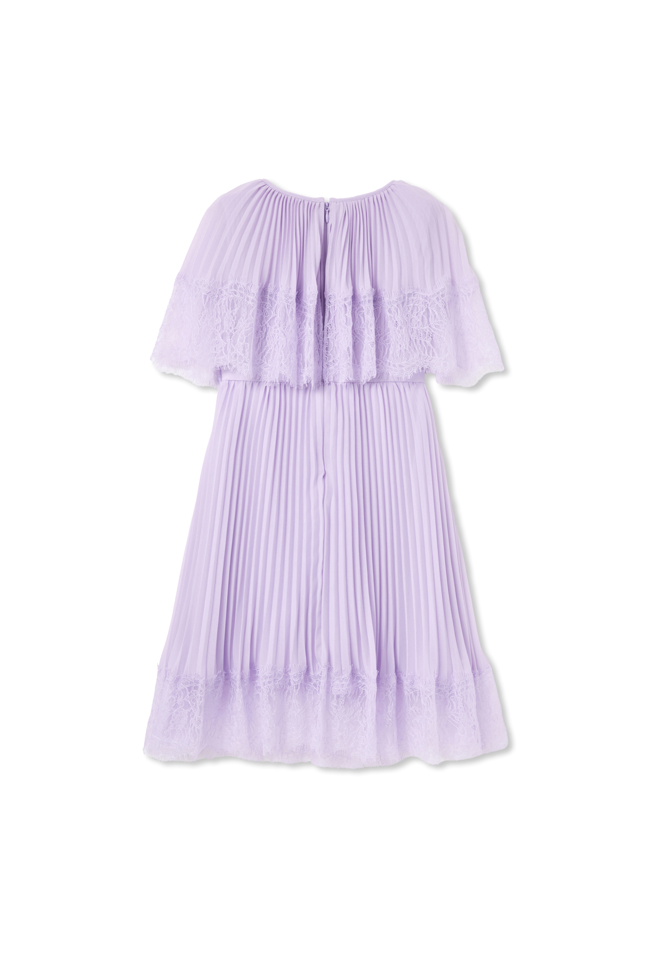 Dress With Lace Trim, Unisex, Purple