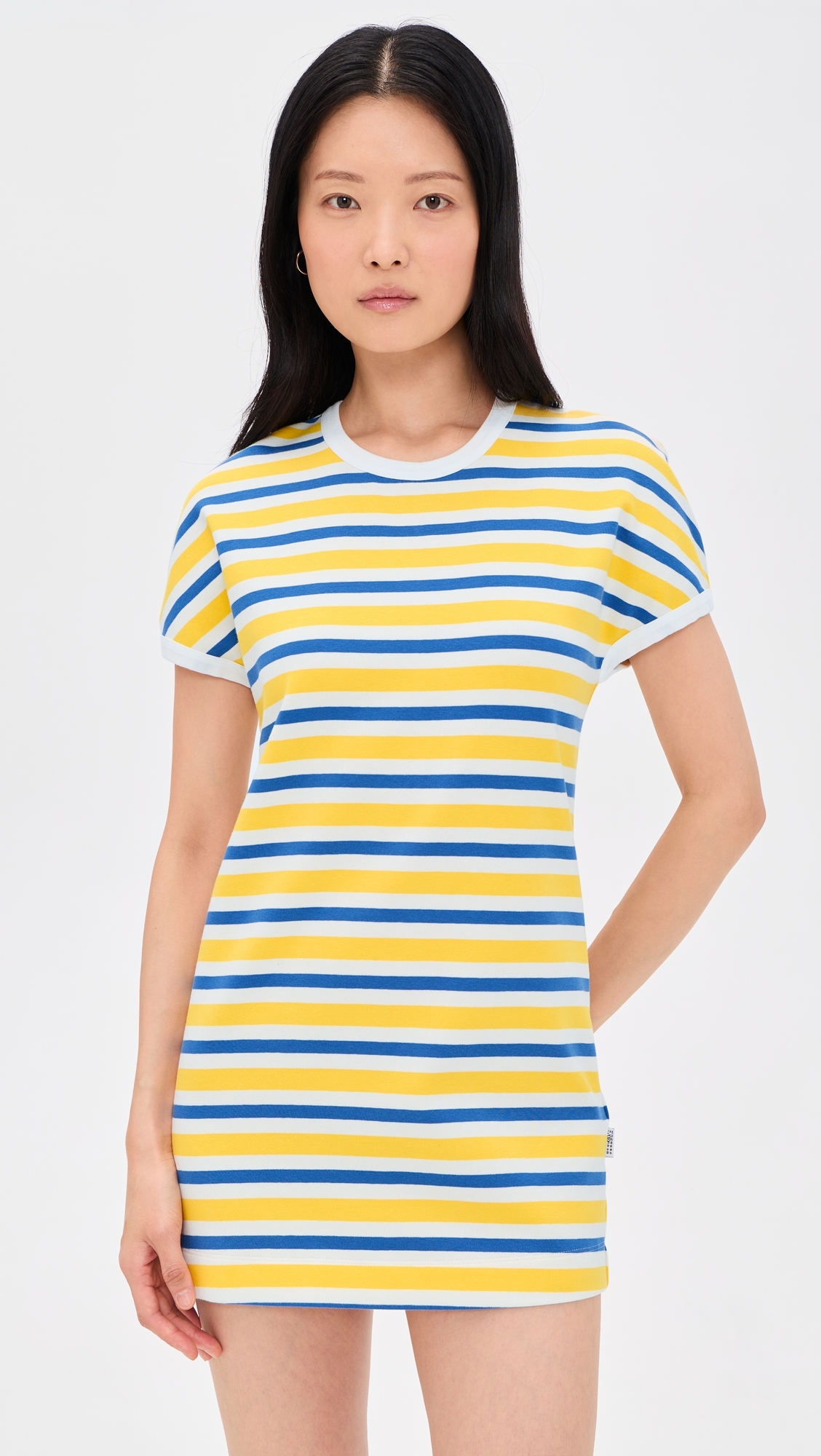 Mini T-Shirt Dress Yellow/Blue/Off White