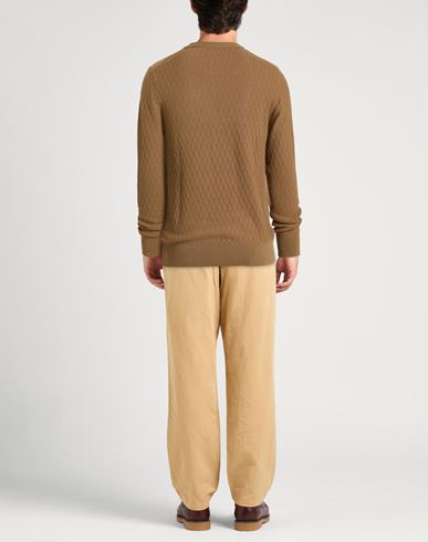 Man Sweater Camel Size 42 Wool