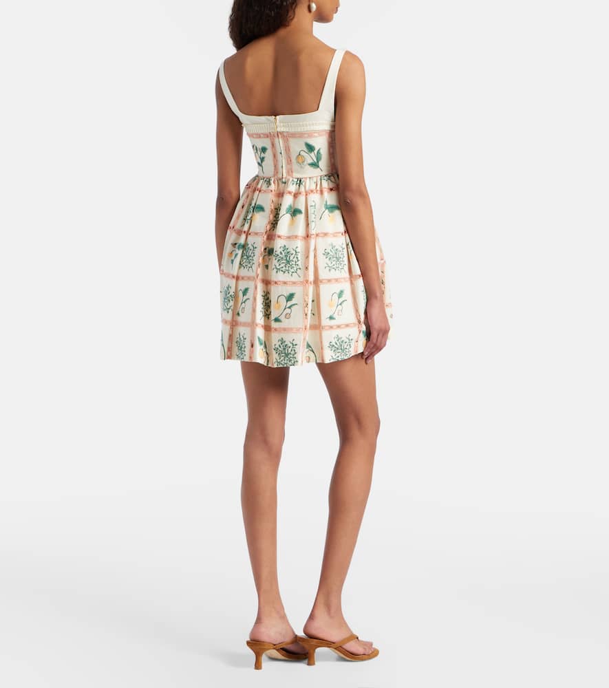 Barbara embroidered cotton minidress