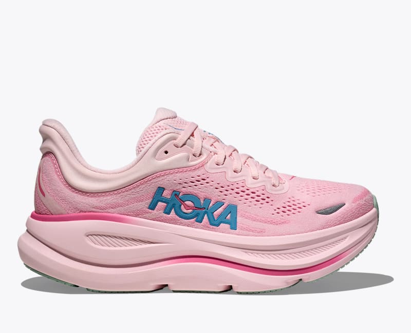 HOKA Women's Bondi 9 Shoes in Rose Tea/Petal