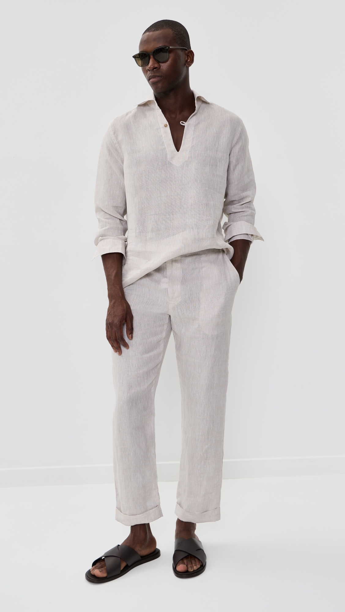 The Capri Shirt Sand Stripes