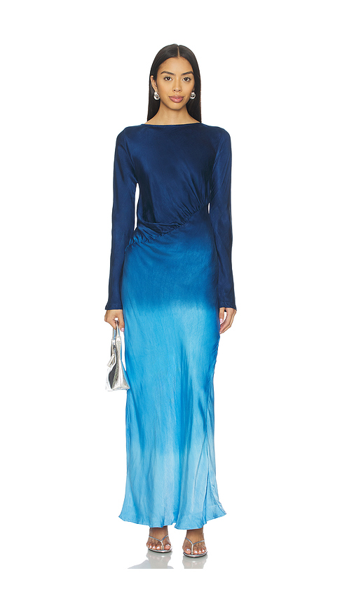 SWF Fluid Drape Maxi Dress in Blue. S also in