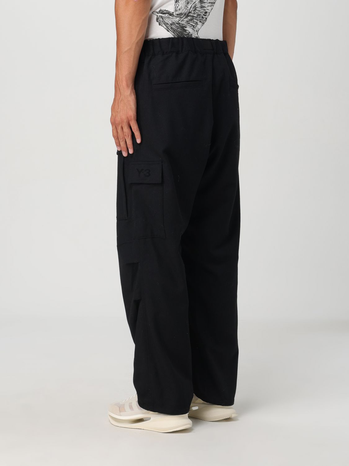 Flannel cargo trousers - Black
