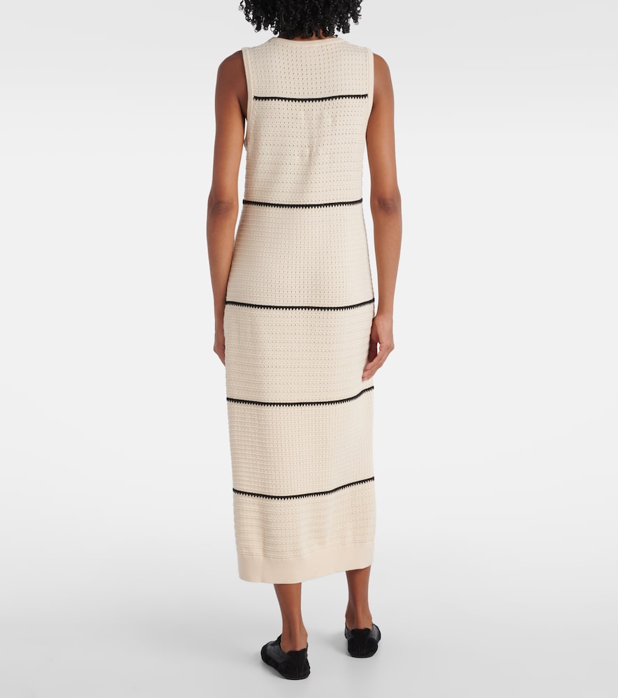 Scott striped cotton midi dress