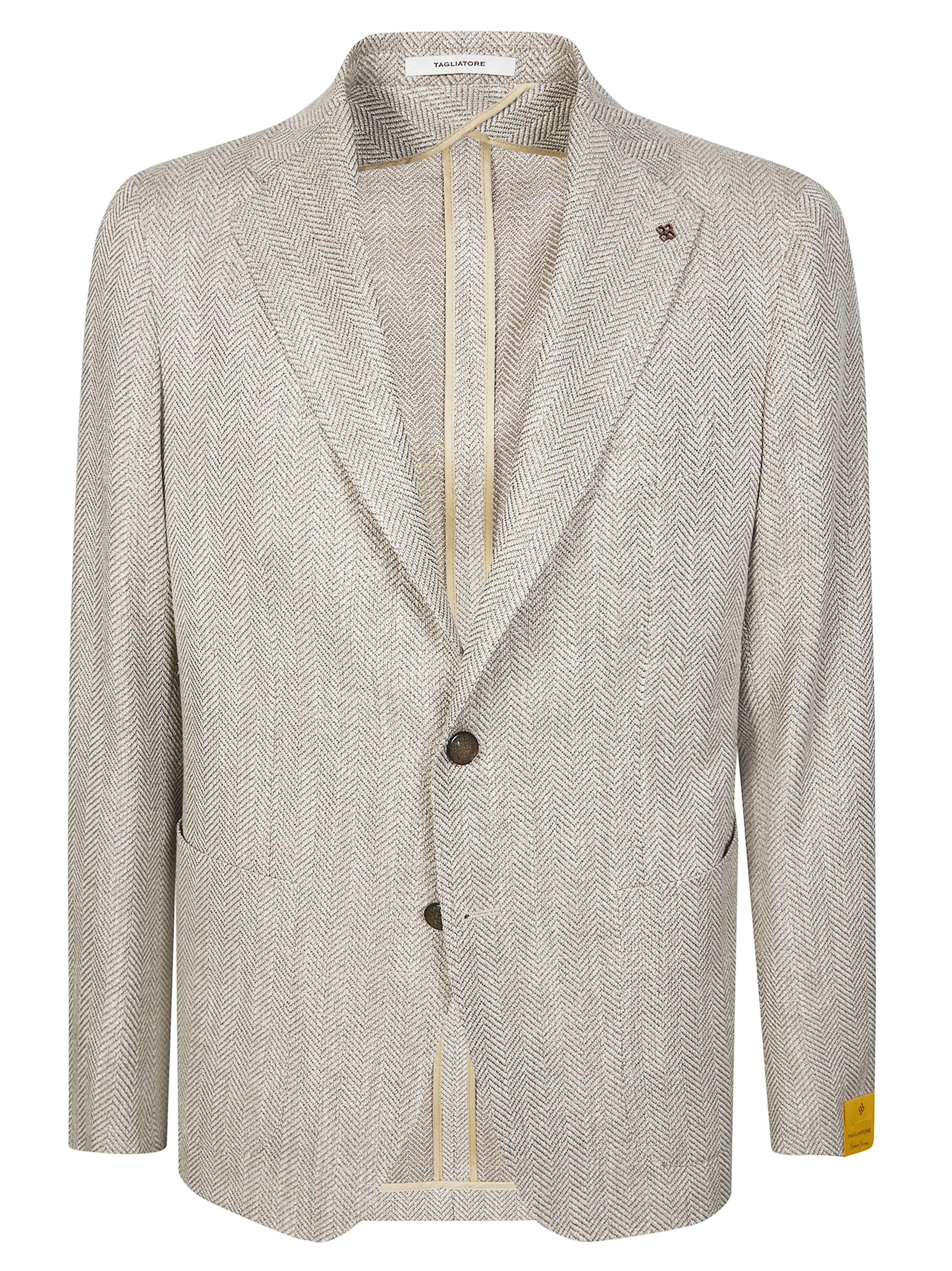 Herringbone Single-breasted Jacket