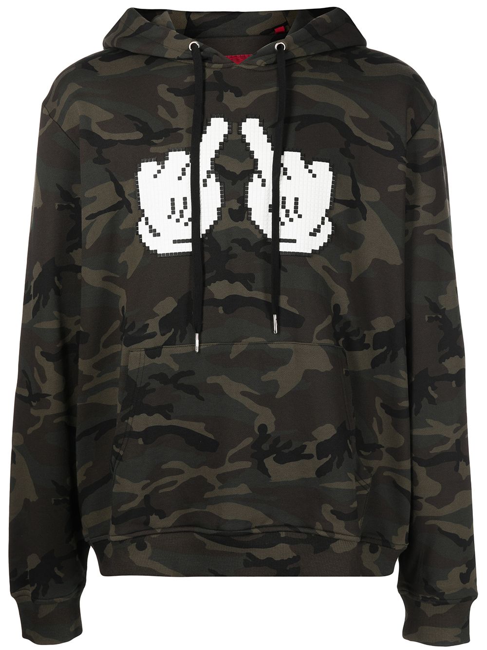 Double F-print cotton hoodie - Green