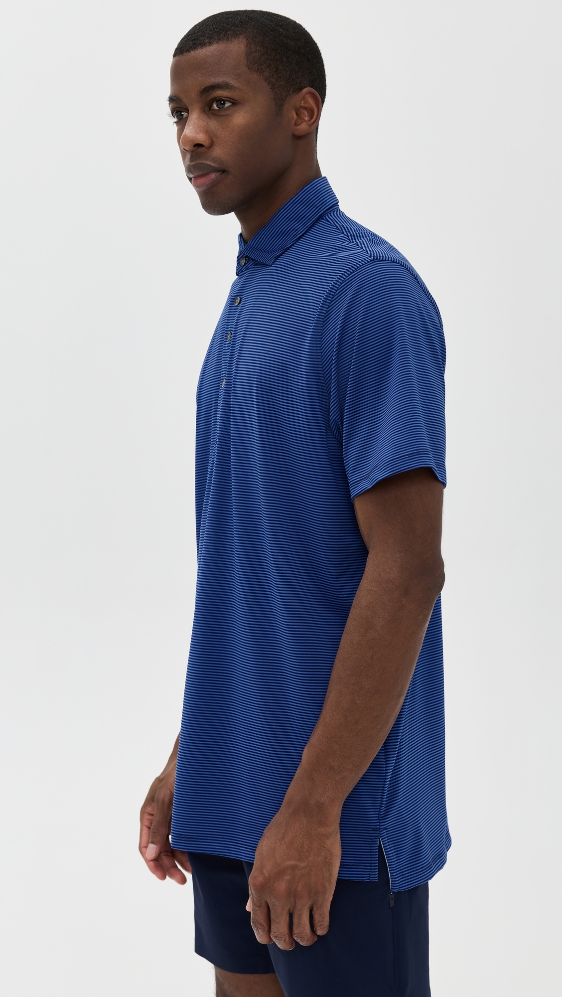 Greyson Saranac Striped Polo Dart/Maltese Blue