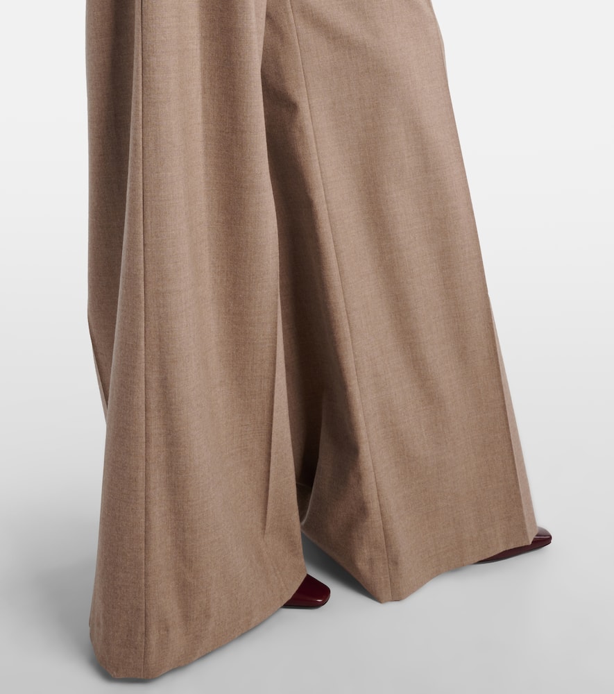 Cashmere-blend wide-leg pants