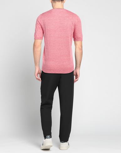 Man Sweater Magenta Size 40 Linen
