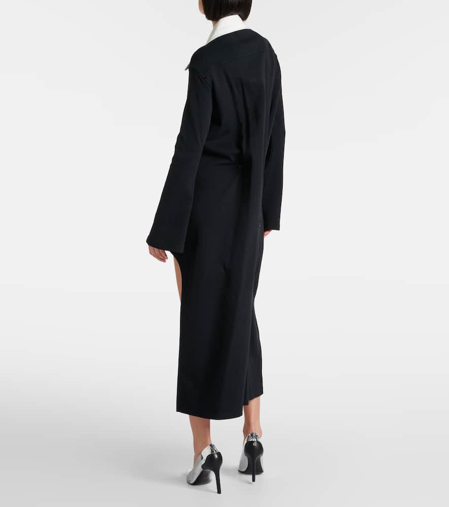 Courrèges Twist cotton-blend piqué polo dress