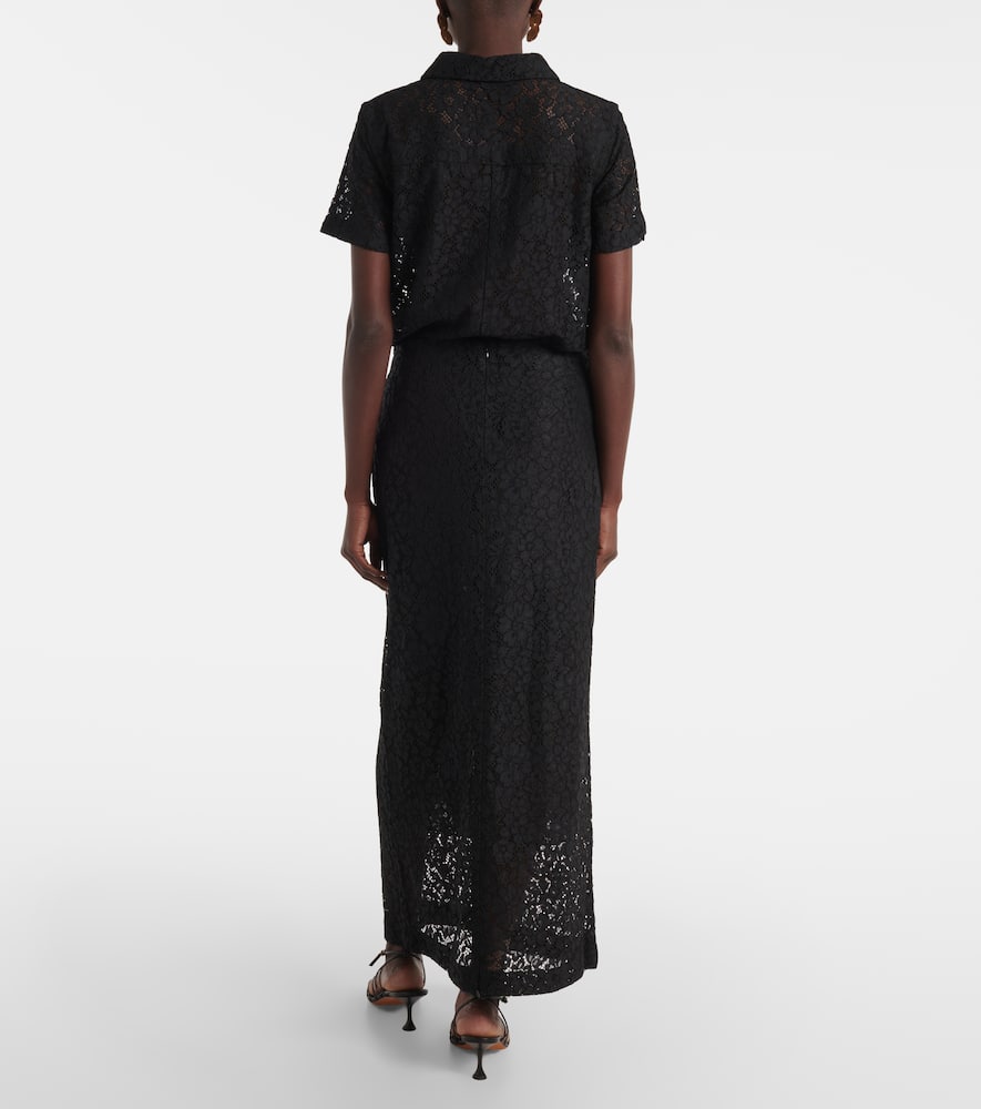 Jasmine floral lace maxi skirt