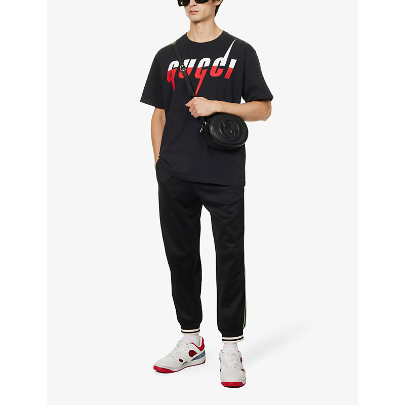 Mens Medley White Red Brand-print Short-sleeved Cotton-jersey T-shirt
