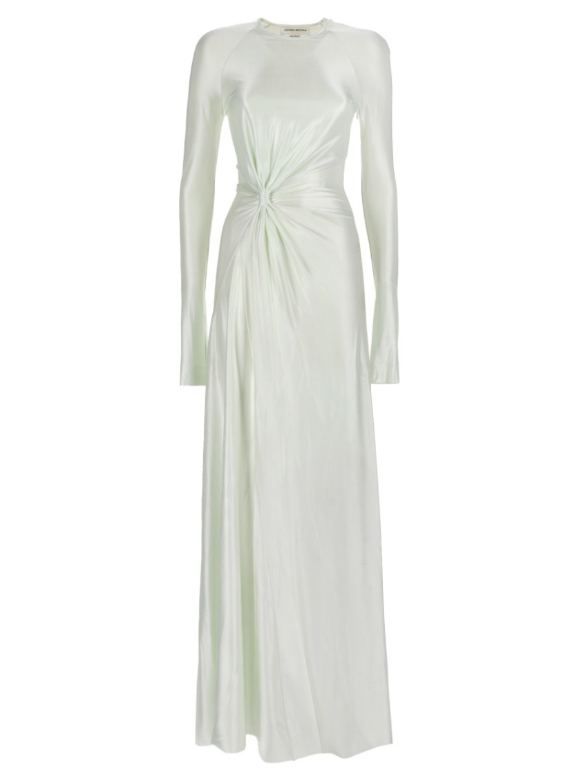 Victoria Beckham - maxi dress long sleeves crew neck knot