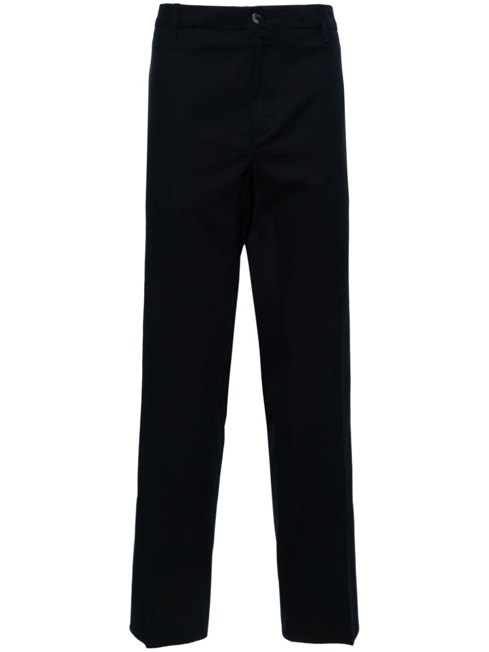 Mid-rise straight-leg chinos - Blue