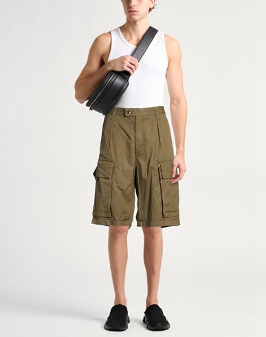 Man Shorts & Bermuda Shorts Military green Size 30 Cotton, Recycled cotton