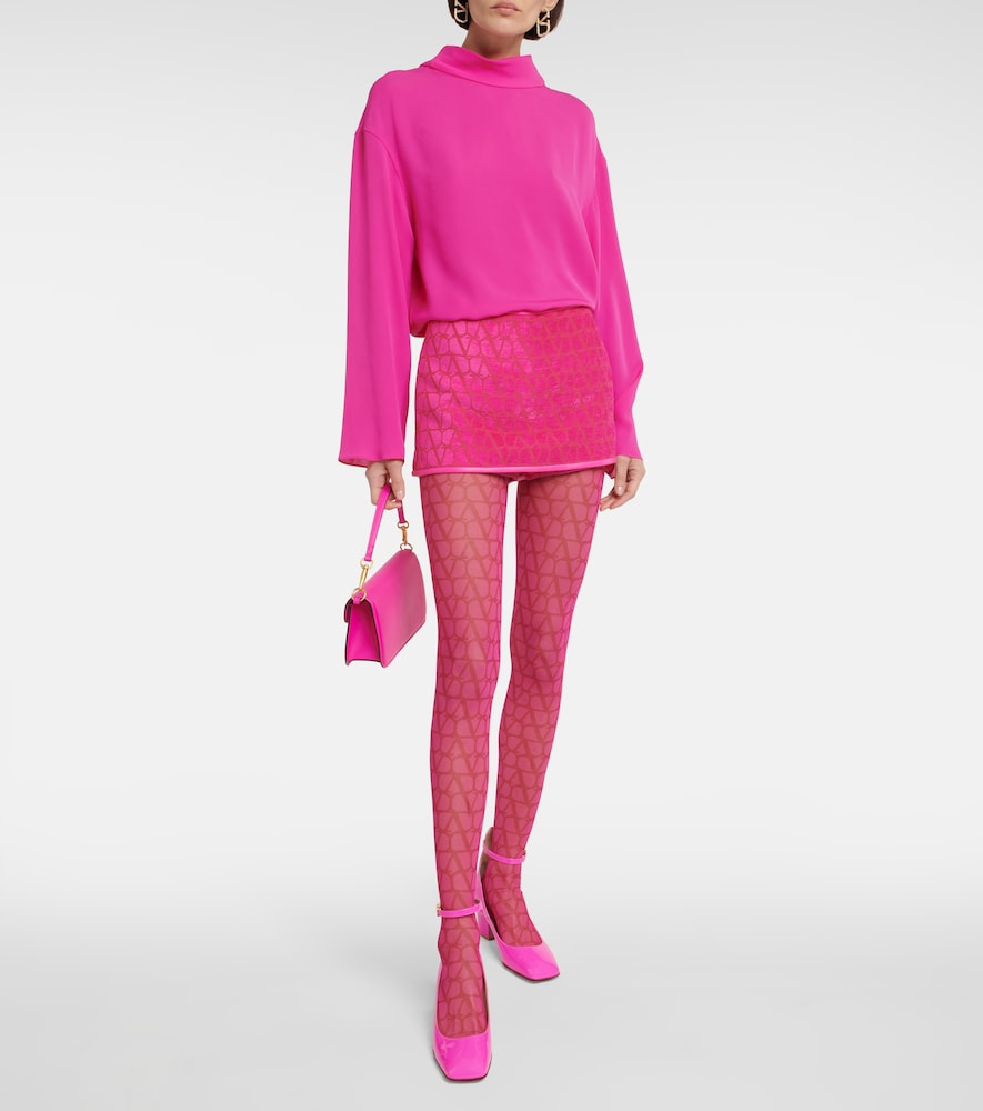 Toile Iconographe velvet miniskirt