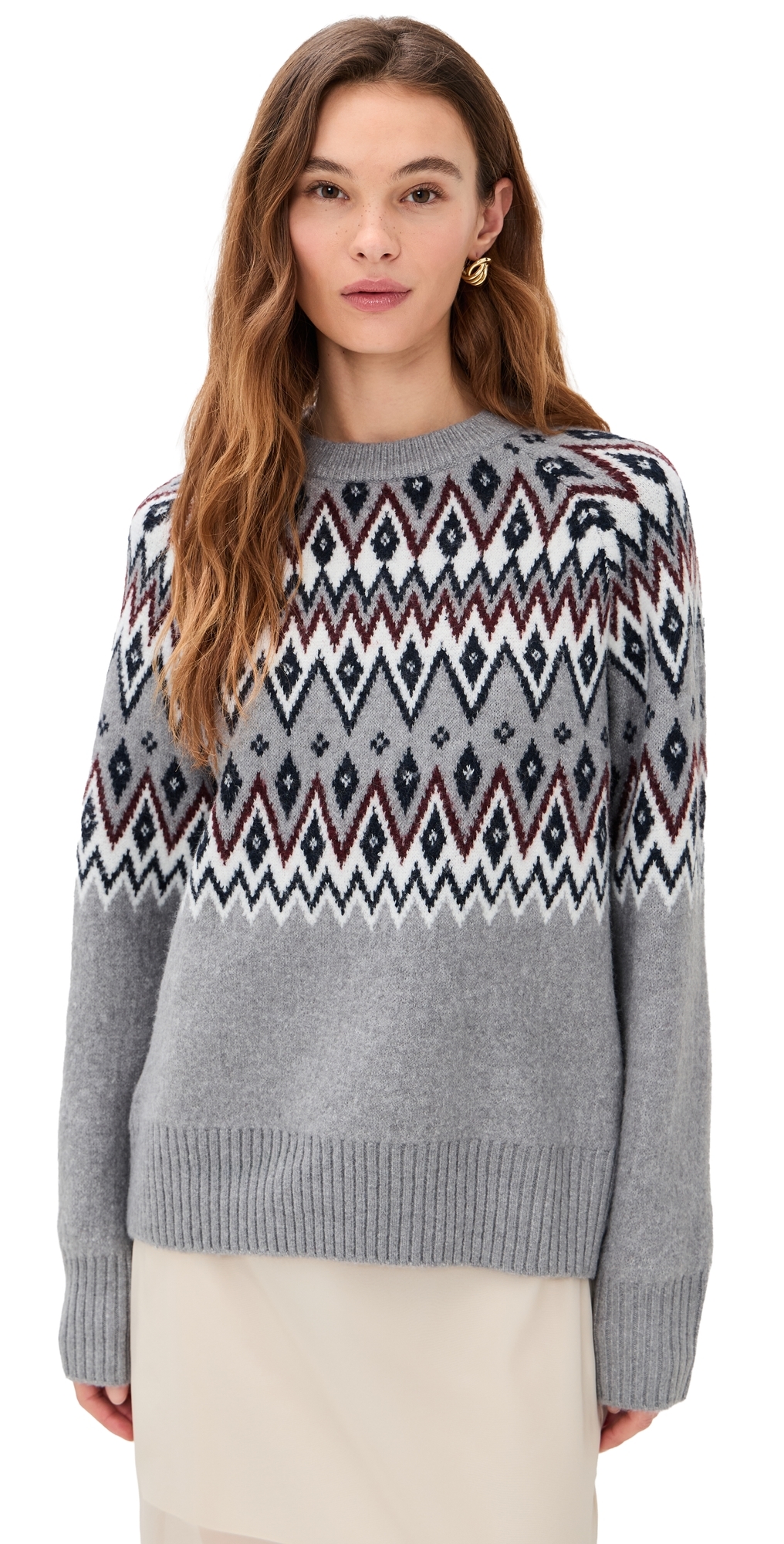 Fair Isle Pullover Ivory