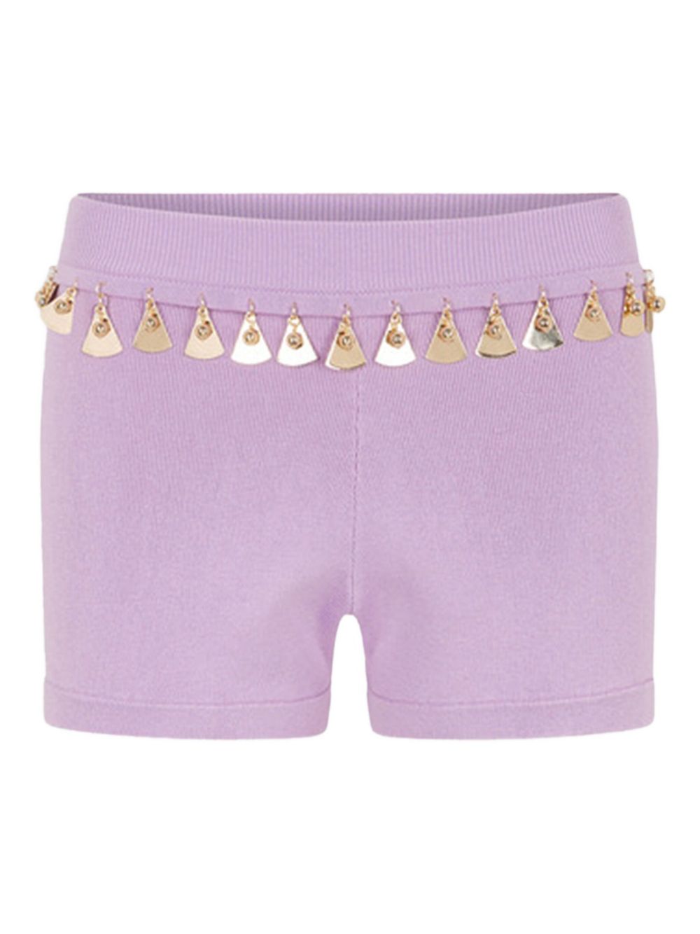 Embellished knit shorts - Purple