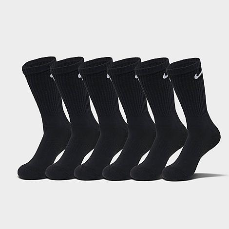Everyday Cushioned Training Crew Socks (6-Pack) in Black/White
