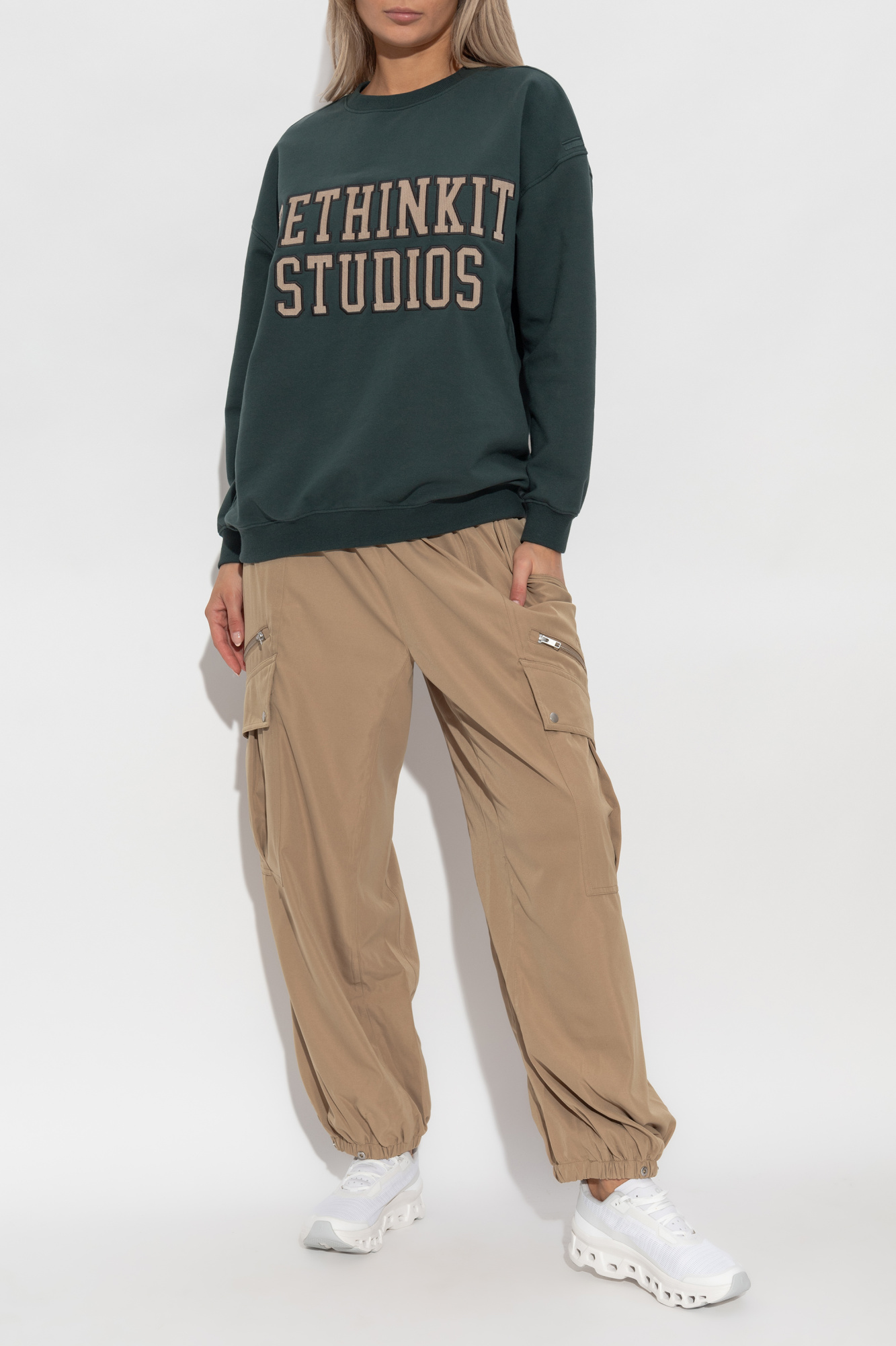 Sweatshirt With Logo, Women's, Green
