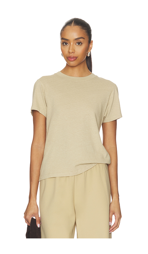La Ligne Solid Molly Tee in Beige. M. Also in S