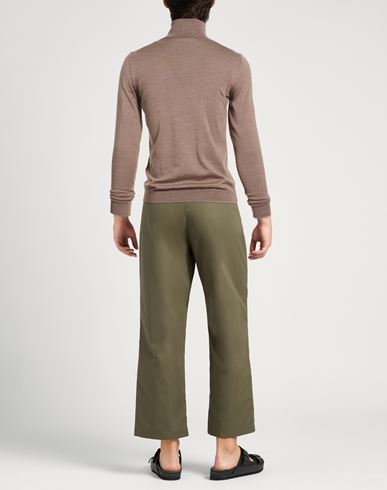 Man Turtleneck Taupe Size S Virgin Wool