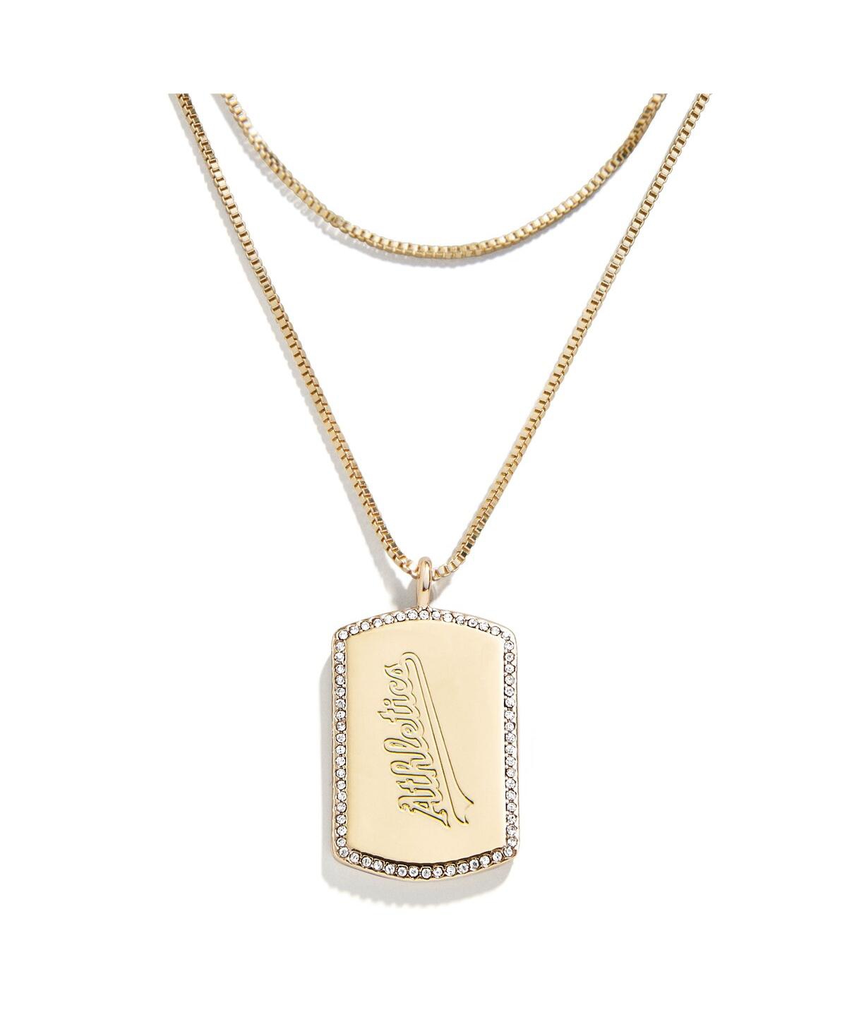 X Baublebar Athletics Dog Tag Necklace - Gold
