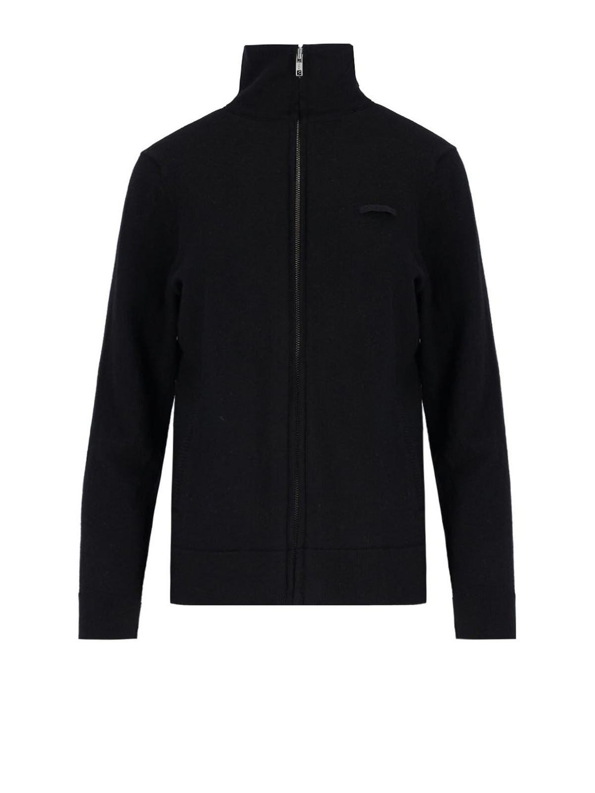 High neck zip sweater