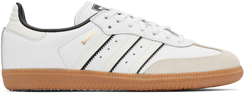 Adidas Kids Big Kids White & Off-White Samba OG Sneakers
