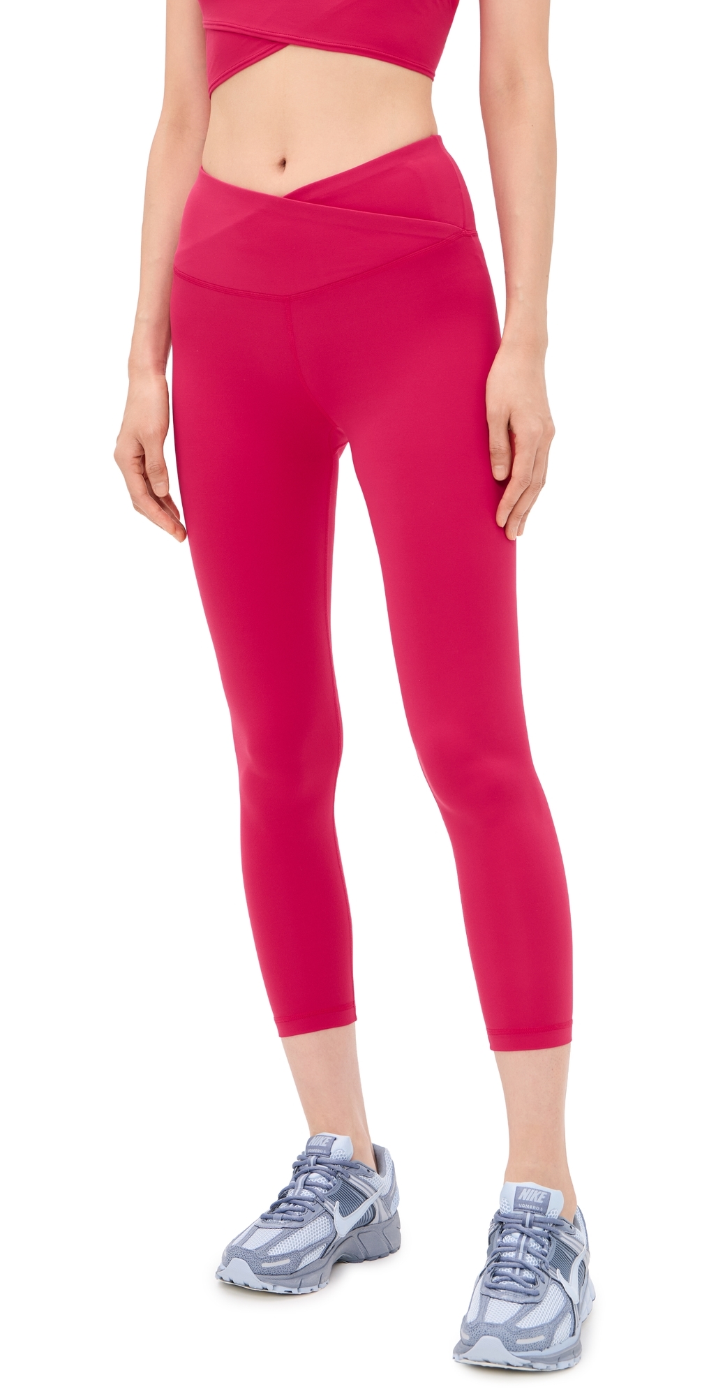 All Day 8 Wrap Waist Leggings Crimson Red