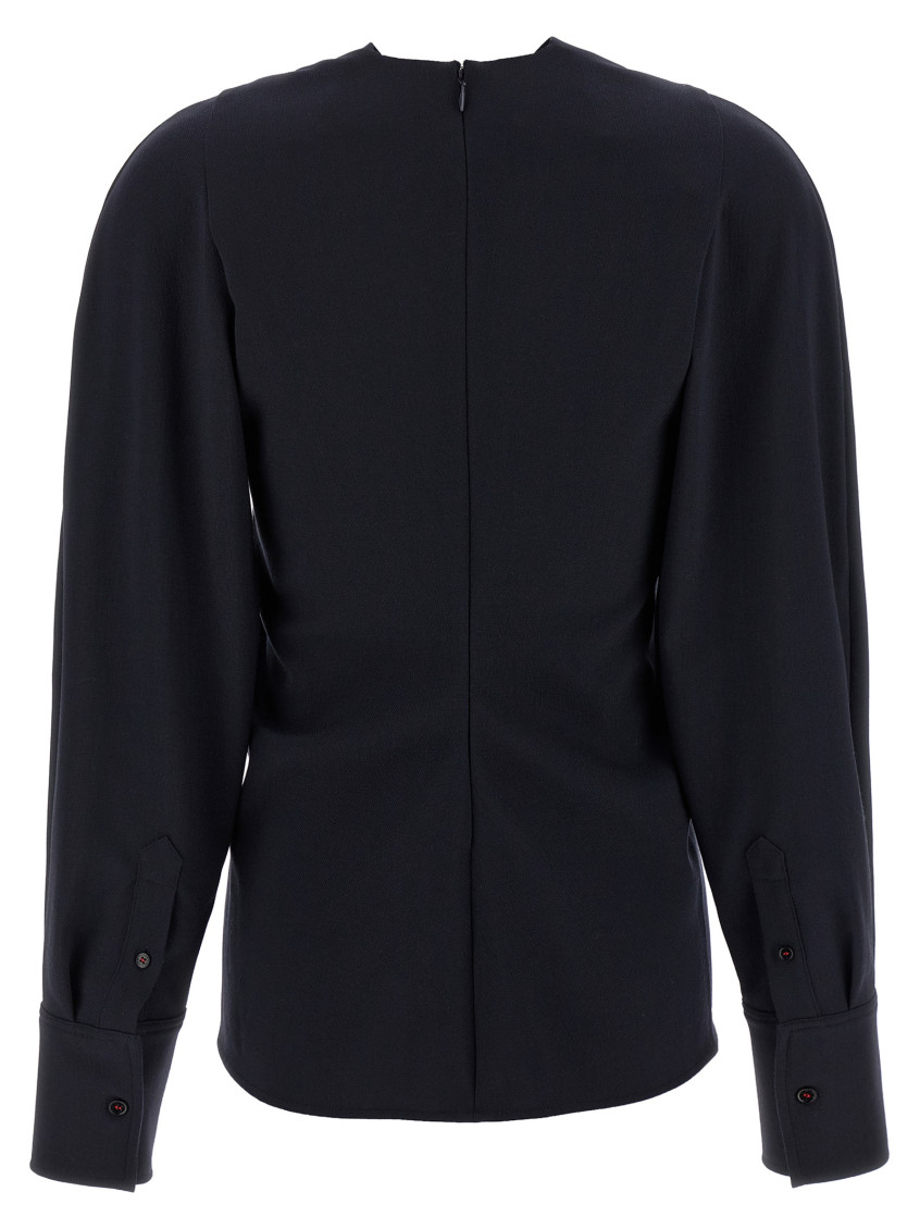 Twist Detail Shirt And Blouse Blue