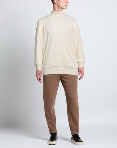 Man Turtleneck White Size M Merino Wool