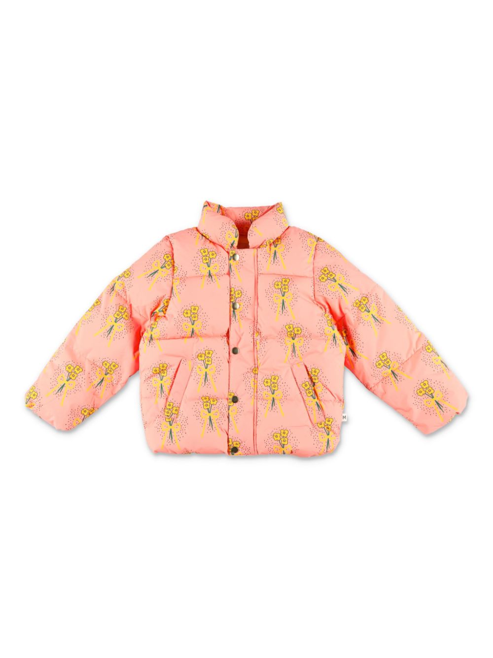 Floral-print down jacket - Pink