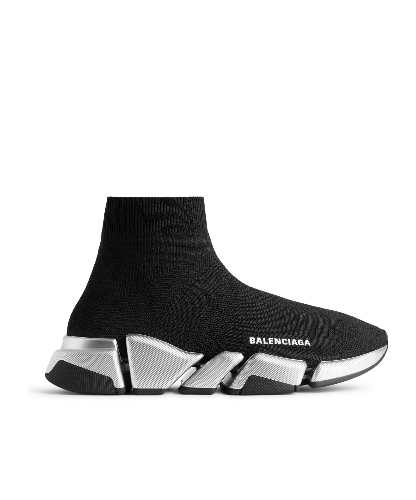 Men's Speed 2.0 Recycled Knit Sneaker in Black/silver