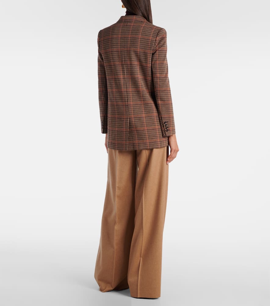 Guelfo checked wool and cotton blazer